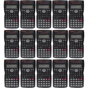 16 Pack 2 Line Engineering Scientific Calculator, Basic Construction Multi-Function Large Display Pocket Calculators Ideal for Office School Teacher Student Finance Math Chemistry Bussiness