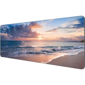Dynippy Thin Extended Gaming Mouse Pad （31.5 * 11.8 * 0.08 inch） with Stitched Edges Large , Long XXL Keyboard and Mouse pad Desk Mat for Gaming Office & Home - Galaxy Space