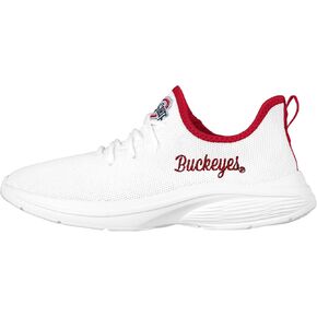 حذاء رياضي نسائي من FOCO Ohio State Buckeyes NCAA بنعل متوسط ​​أبيض - 8 in Kuwait