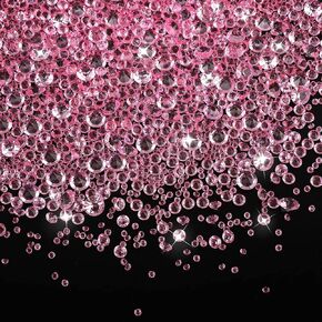 4000Pcs Pink Fake Diamonds Confetti Wedding Crystal Scatter Acrylic Gem Bling Rhinestone Vase Filling For Table Center Wedding Birthday Party Bridal Shower Decoration Vase Beads (3 Sizes)