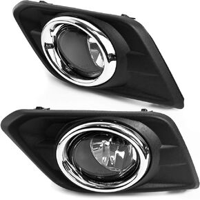 RP Remarkable Power, Fog Light fit for 2014 2015 2016 Rogue X-Trail Driving Bumper Fog Lamps Kit with Wiring Harness& Switch Clear Lens H11 12V-55W bulbs