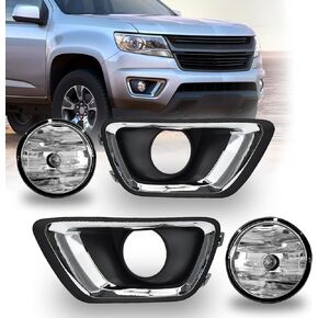 Fog Lights Compatible with 2015 2016 2017 2018 2019 Chevy Colorado with H16 12V 19W Driving Fog Lights Lamps