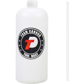 Tool Daily Foam Cannon Bottle with Straw, Replacement Foam Spray Bottle for Car Wash, 1 Liter