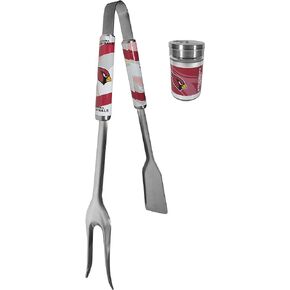 Siskiyou Sports NFL Arizona Cardinals Unisex 3 in 1 BBQ Tool and Salt & Pepper Shaker, Team Colors, One Size