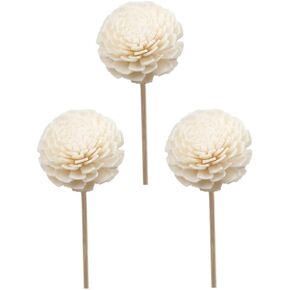 BESTOYARD 3pcs Essential Oil Sticks Rattan Flower Diffuser Reed Fragrance Decorative Reed Replacement Refill Natural Rattan Stick for Aromatherapy (White)