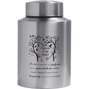 6 Inches Small Urn for Human Ashes Stainless Purple Mini Cremation Urn Small Keepsake Urn Memorial Ashes Container-Blue