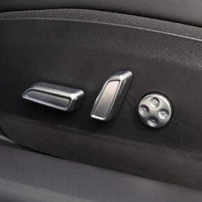 Car Seat Adjustment Switch Button Cover Decoration Trim Sticker for Tesla Model 3 17-21 Interior Seat Adjust Switch Cap Protector Accessories 6pcs/set Aluminum Alloy