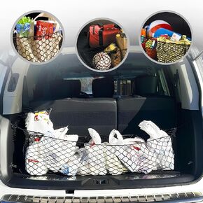 Envelope Style Automotive Elastic Trunk Mesh Cargo Net for For Nissan Armada 2005-2023 - Premium Trunk Organizer and Storage - Luggage Net for SUV