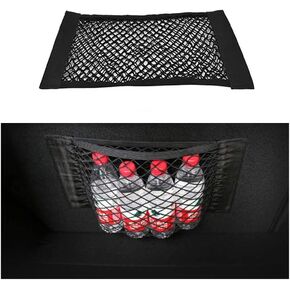 MCARCAR KIT 2PCS شبكات تخزين السيارات شبكة شبكة البضائع صافي العالمي الجذع المنظم صافي المقعد الخلفي النايلون سيارة تخزين صافي الجدار ملصق منظم الحقيبة حقيبة تخزين شبكة صافي لتخزين صندوق السيارة