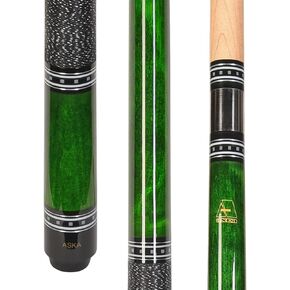 ASKA L9 Billiard Pool Cue، 58 بوصة خشب القيقب الكندي هارد روك، غلاف من الكتان الأيرلندي، طرف من الجلد الصلب 13 مم