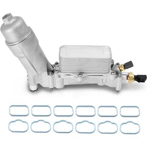 926-959 Aluminum Engine Oil Filter Housing Oil Cooler Kit with Gaskets & Sensors Compatible with 2011-2016 Chrysler Dodge Avenger Journey Jeep Wrangler Ram Promaster 3.6L