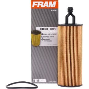FRAM Tough Guard Replacement Oil Filter TG11665, Designed for Interval Full-Flow Changes Lasting Up to 15K Miles