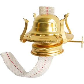 Oil Lamp Burner #2 for Antique Lamps Oil Lamp Replacement Kerosene Lamps Parts with Reduction Collar and Cotton Lamp Wick Fits Holds a 3 Inch Base Chimney - Gold in Kuwait