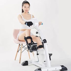 Motorized Pedal Exerciser with Protector Bracket, Electric Exercise Bike with Leg Arm Workout for Elderly Handicapped & Disabled