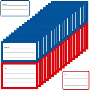100pcs to from Return Address Mailing Labels Blank Mail Shipping Permanent Adhesive Christmas Postage Guaranteed Stickers Self Adhesive Handwriting to/from Address Tags Sticker for Package School,HOM