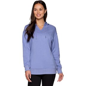 RBX Women's Scuba Hoodie with Drawstrings, Relaxed Fit Lightweight Hooded Sweatshirt Tunic for Yoga, Casual Wear