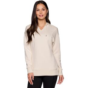 RBX Women's Scuba Hoodie with Drawstrings, Relaxed Fit Lightweight Hooded Sweatshirt Tunic for Yoga, Casual Wear