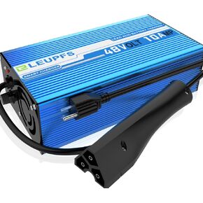 10 Amp 48 Volt Golf Cart Battery Charger for EZGO RXV,Upgrade Trickle Charge 4.0,6-10H Full Charge,for Lead Acid Batteries, AGM,Gel,Replace EZGO Charger 48 Volt,Golf Cart Charger 48 Volt,5Lbs