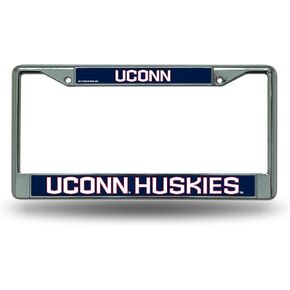 Rico Industries NCAA Connecticut Huskies - UCONN UCONN Premium License Plate Chrome Frame 12" x 6"