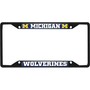 FANMATS 31264 Michigan Wolverines Metal License Plate Frame Black Finish