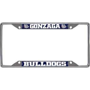 FANMATS 24476 إطار لوحة ترخيص معدني من الكروم Gonzaga Bulldogs، 6.25 بوصة × 12.25 بوصة