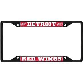 FANMATS 31381 Detroit Red Wings Metal License Plate Frame Black Finish