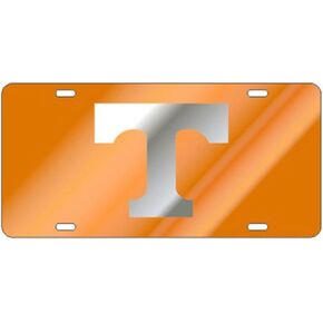 Tennessee Volunteers Orange Mirror"T" Laser Cut License Plate