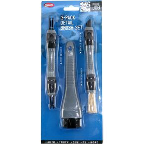 Carrand 93019 Vent, Dash, and Crevice Detail Brush Set , Gray
