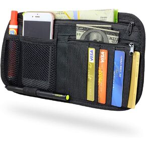 Livans Car Sun Visor Organizer, Auto CD Holder Vehicle Sunglass Storage Pouch Interior 4 Credit Car Holder Accessories Document Car, Truck, SUV Registration