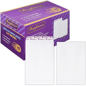 300 Pack 9x12 Brown Catalog Envelopes Peel & Seal Security Mailing Envelopes 120GSM Kraft Paper self Seal Envelopes for Invitations Papers Photos Documents Pictures Papers Files