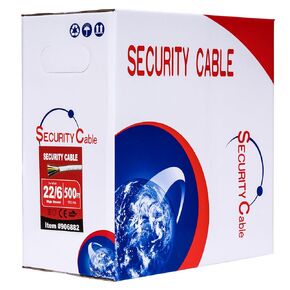 Cables Direct Online 500ft Stranded 22/6 Alarm CCA Cable for Low Voltage LED, Burglar System, Fire Detector, Security Station, Door Bell, 22AWG 6 Conductors Wire