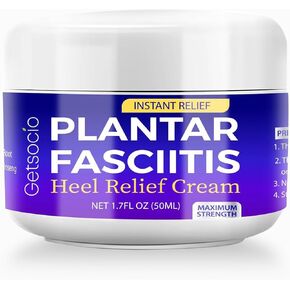 Plantar Fasciitis Cream for Heel Relief: Plantar Fasciitis Relief Products - Heel Relief Cream with Natural Herbal Concentrate Formula - Effective Soothing and for All Skin Types (1.7 Fl Oz) in Kuwait