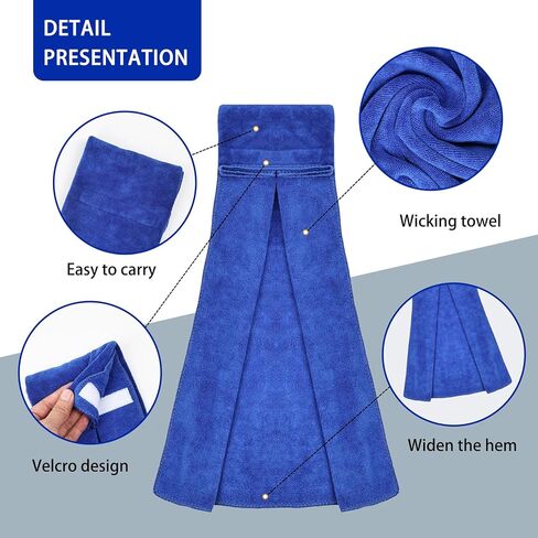 3 Pcs Football Towel with Waist Set - Absorbent Quick-Dry Multifunctional Sports Towel for Hiking, Gym, Yoga, Cycling (3pcs) in Kuwait