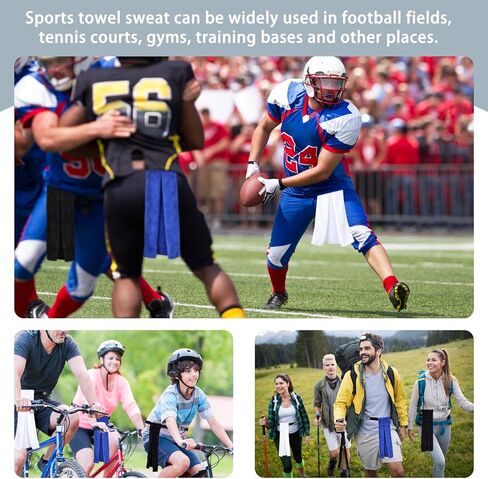 3 Pcs Football Towel with Waist Set - Absorbent Quick-Dry Multifunctional Sports Towel for Hiking, Gym, Yoga, Cycling (3pcs) in Kuwait