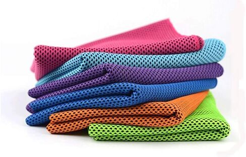 Cooling Towel, Microfiber Quick Cooling for Yoga Sport Running Gym Camping Fitness with Handle Bottle（Orange） in Kuwait