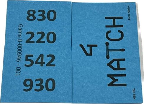 The Ticket Gurus-Match 4 Tickets containing (4) 3 Digit Numbers 000-999 per Card with no duplicates 250 Tickets per Set. 8 Shipped per Order. in Saudi Arabia