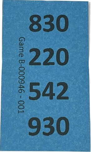 The Ticket Gurus-Match 4 Tickets containing (4) 3 Digit Numbers 000-999 per Card with no duplicates 250 Tickets per Set. 8 Shipped per Order. in Saudi Arabia