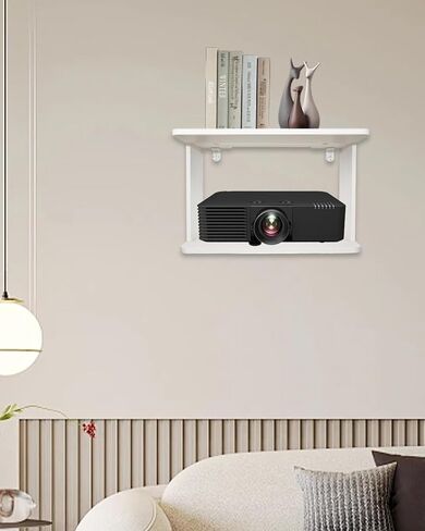 رف تثبيت على الحائط لجهاز العرض، رف جهاز عرض مطور لحامل جهاز العرض على الحائط وحامل جهاز العرض على الحائط وحامل جهاز العرض العائم على الحائط ورف عائم لجهاز توجيه جهاز العرض باللون الأبيض in Kuwait