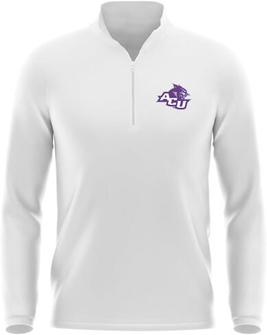 Official NCAA Collegiate Men's Active Sport Quarter Zip Pullover Left Chest Logo White Collection in Saudi Arabia