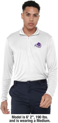 Official NCAA Collegiate Men's Active Sport Quarter Zip Pullover Left Chest Logo White Collection in Saudi Arabia