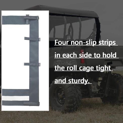 Polaris Ranger Full Size 570 Rear Windshield, Soft PVC Dust Panel for Ranger 500 570 700 Round Bar ROPS (2 Seaters & Crew) in Saudi Arabia