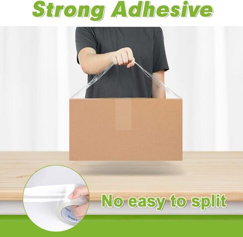 شريط تغليف كاموتا، 36 لفة شريط تغليف شفاف شديد التحمل للشحن والتعبئة والتغليف المتحرك، بعرض 1.88 بوصة، 65 ياردة لكل لفة، إجمالي 2340 ياردة مع 4 موزعات in Kuwait