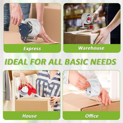 شريط تغليف كاموتا، 36 لفة شريط تغليف شفاف شديد التحمل للشحن والتعبئة والتغليف المتحرك، بعرض 1.88 بوصة، 65 ياردة لكل لفة، إجمالي 2340 ياردة مع 4 موزعات in Kuwait