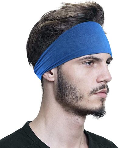 6 عبوات من عصابات الرأس الرياضية للرجال، عصابة رأس خفيفة الوزن للرجال من OFFTESTY قابلة للتمدد وممتصة للرطوبة in Kuwait