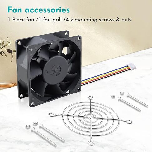 Wathai 80mm x 25mm PC Computer Case Fan PWM 12V 4Pin Fan High Static Pressure for Server Box Enclosure CPU Cooler Cooling in Saudi Arabia