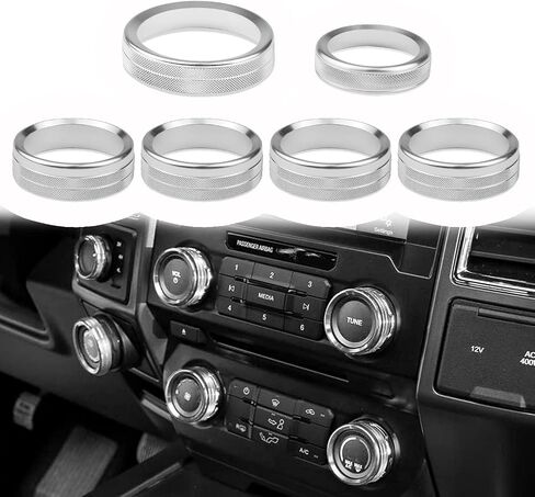Knob Cover for F150 AC Climate Control Switch/Trailer/4WD/VOL/Tune Button Interior Center Console Trim Accessories Compatible with Ford F150 XLT 2016 2017 2018 2019 (Blue 6 Pcs) in Saudi Arabia