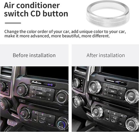Knob Cover for F150 AC Climate Control Switch/Trailer/4WD/VOL/Tune Button Interior Center Console Trim Accessories Compatible with Ford F150 XLT 2016 2017 2018 2019 (Blue 6 Pcs) in Saudi Arabia