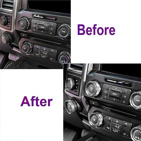 Knob Cover for F150 AC Climate Control Switch/Trailer/4WD/VOL/Tune Button Interior Center Console Trim Accessories Compatible with Ford F150 XLT 2016 2017 2018 2019 (Blue 6 Pcs) in Saudi Arabia