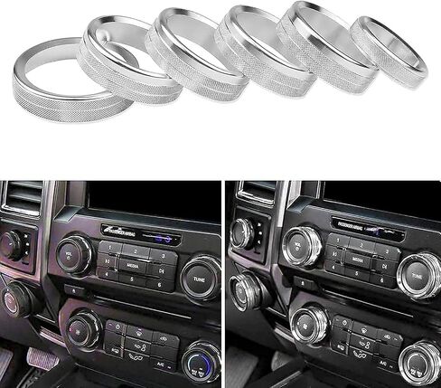 Knob Cover for F150 AC Climate Control Switch/Trailer/4WD/VOL/Tune Button Interior Center Console Trim Accessories Compatible with Ford F150 XLT 2016 2017 2018 2019 (Blue 6 Pcs) in Saudi Arabia