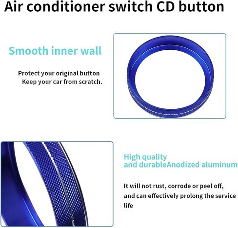 Knob Cover for F150 AC Climate Control Switch/Trailer/4WD/VOL/Tune Button Interior Center Console Trim Accessories Compatible with Ford F150 XLT 2016 2017 2018 2019 (Blue 6 Pcs) in Saudi Arabia